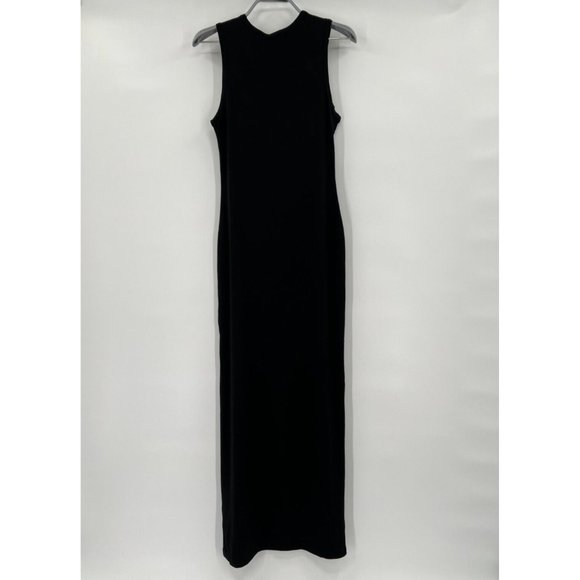 Quince Women’s Black Tencel Jersey Tank Maxi Dress sz S NWT Side Slit Sleeveless - Picture 10 of 10